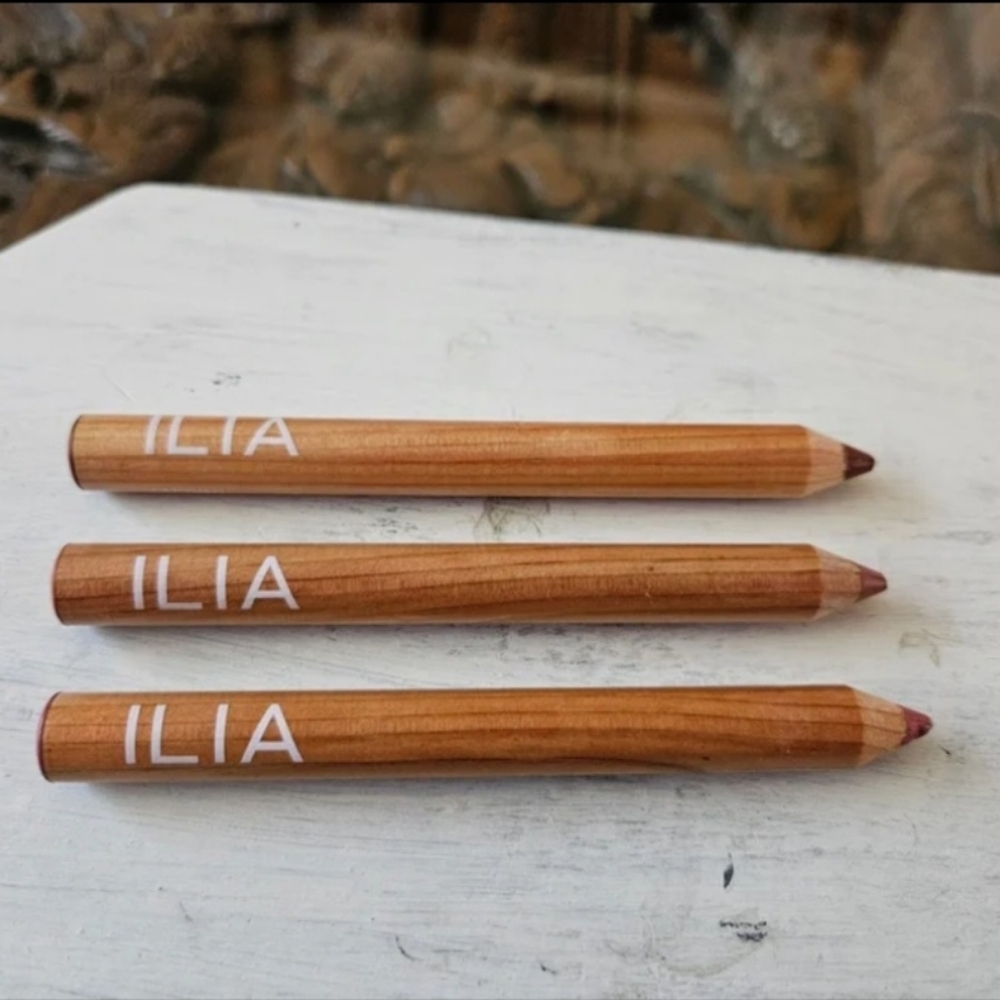 ILIA Lip Sketch Hydrating Crayon Lot of #3 Reg Size PINK DOOR, PAMPAS & EARTHEN